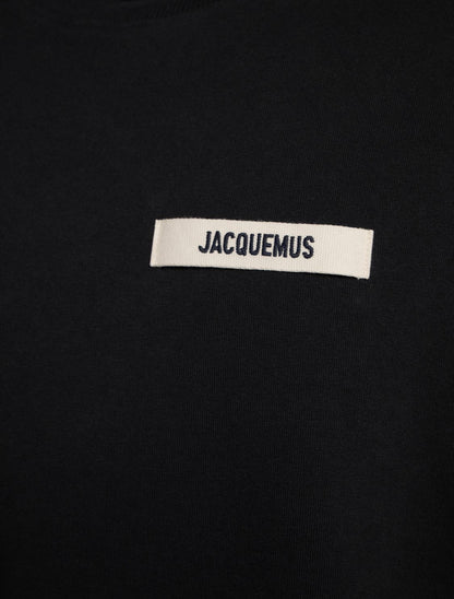 T-shirt con logo in gros-grain